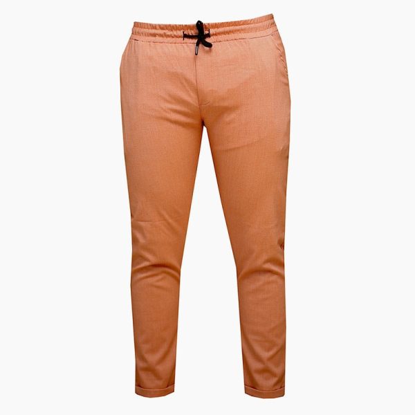 Monochrome Casual Pants for Men - Orange