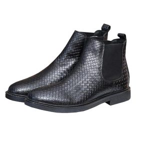 Black Leather Boots for Men