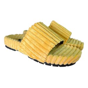 Luxury Sandals and Slippers for Men. Yellow Open Shoes for men.