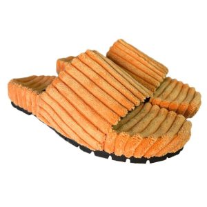 Luxury Sandals and Slippers for Men. Orange Open Shoes for men.