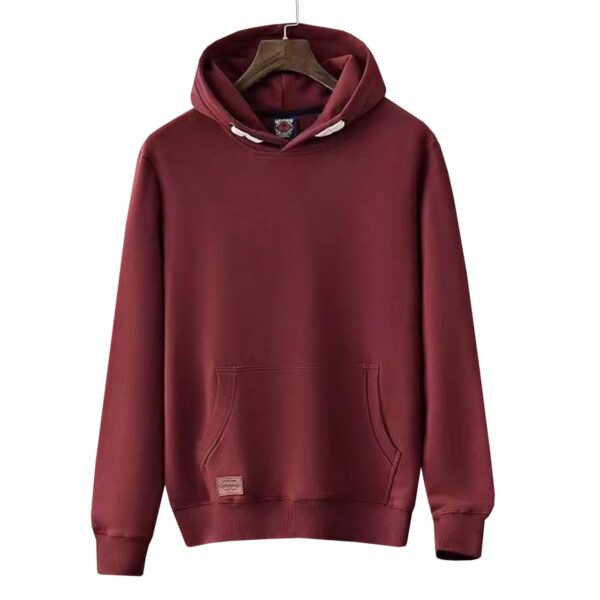 Hoodies and Jumpers for Men without zipper. Maroon Hoodie with no zip