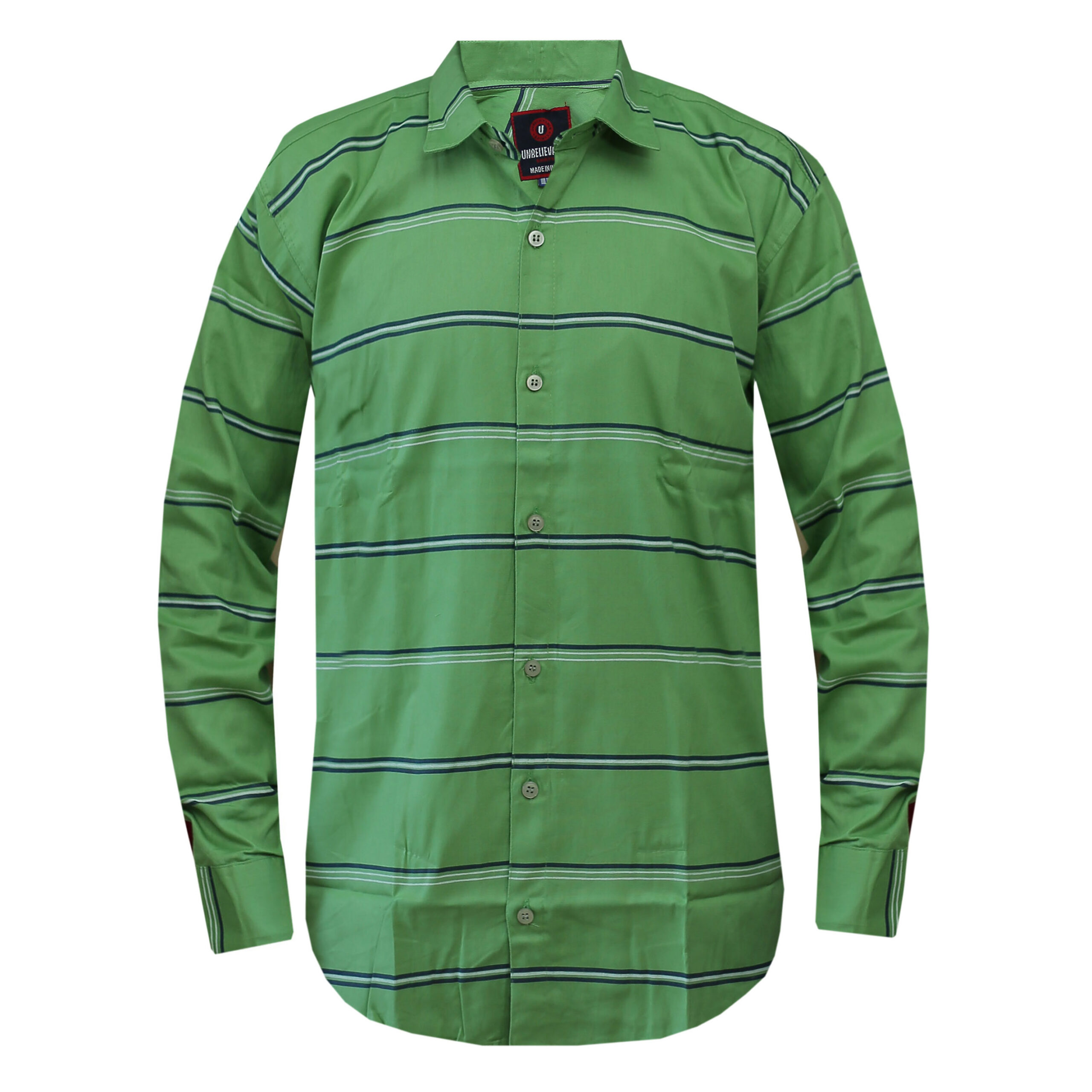Long Sleeved Checked Shirt - Green