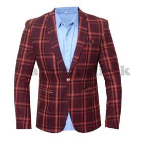 Men's Checked Blazer for a casual look