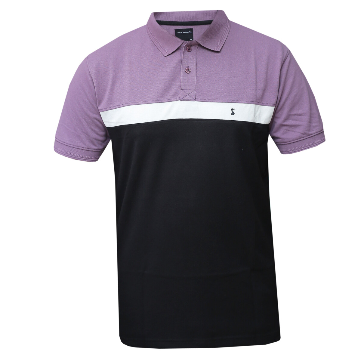 Black and Purple Collar T-Shirt 1 Quality Collar T-Shirts for Men with Two Colours ; Black and Purple