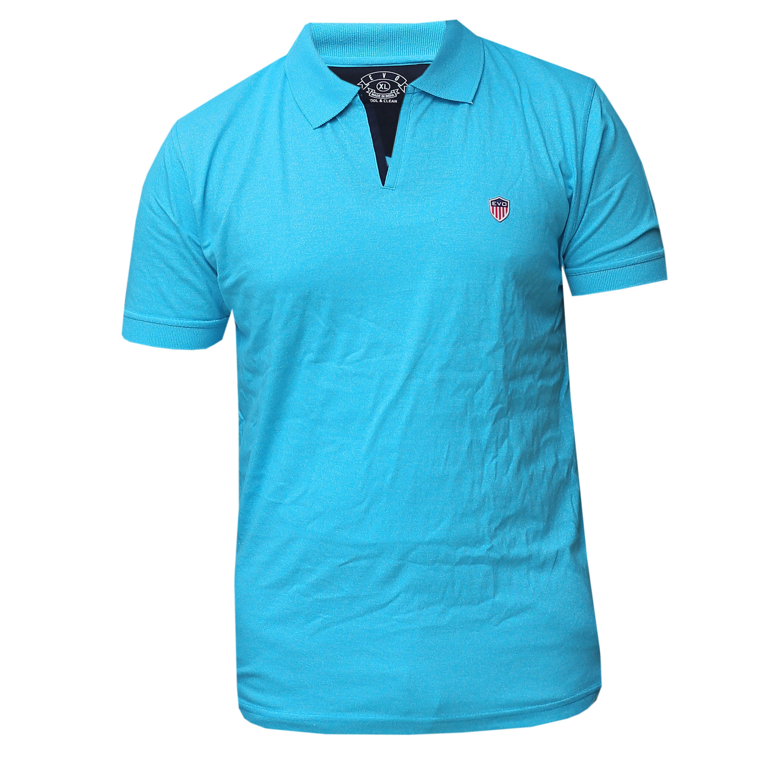 EVO Men's Buttonless Collar T-Shirt