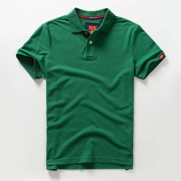 Green Basic Power T-Shirt - Collar T-Shirts