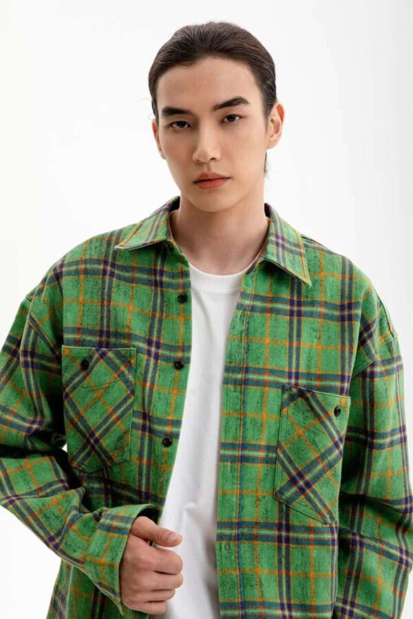 Green Flannel Shirt - Image 4