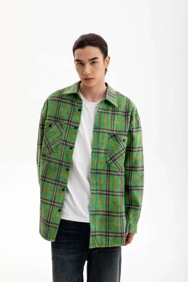 Green Flannel Shirt - Image 3