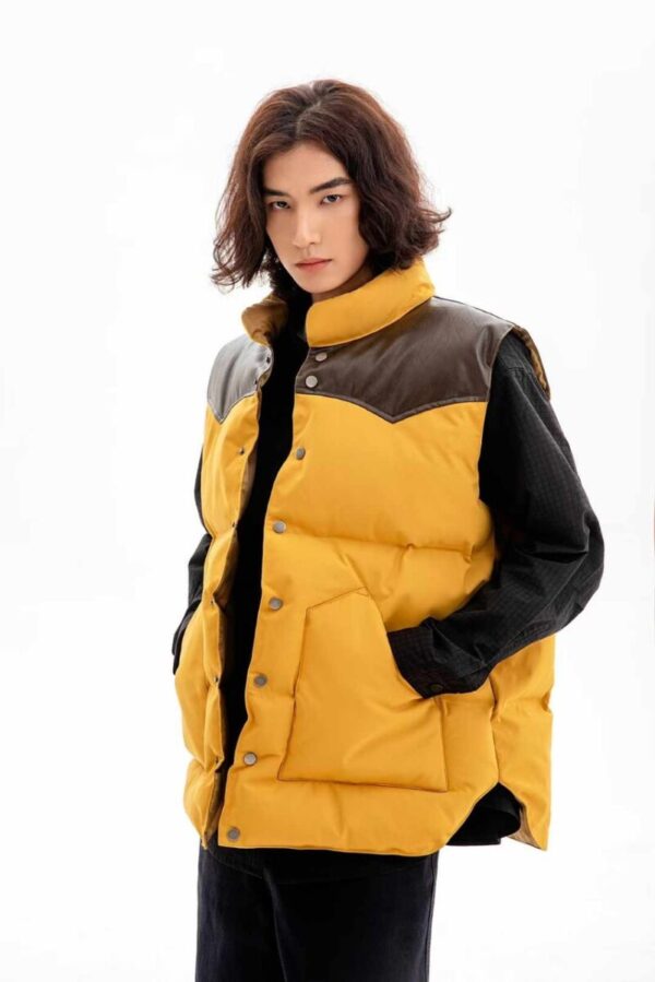 Yellow Sleeveless Jacket - Vest Jacket