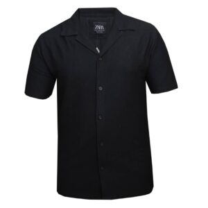 Short Sleeved Shirts for Men -Black
