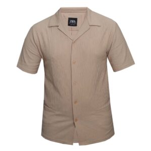 Short Sleeved Shirts for Men -Brown