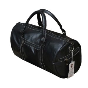 Black Leather Duffle Bags for Men