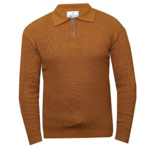 Long Sleeved T-Shirt - Yellowish Brown - Men's Wear