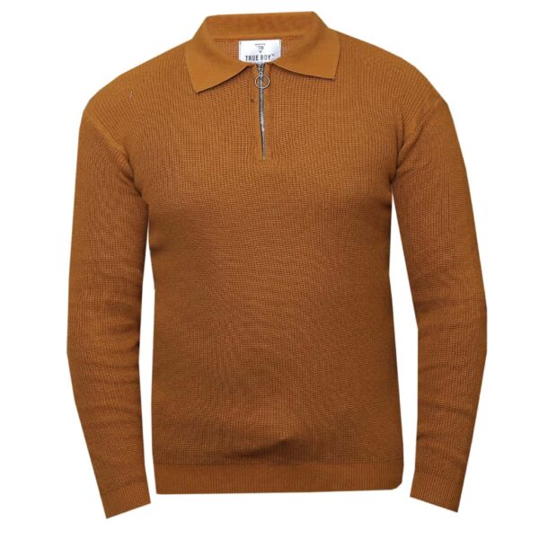 Long Sleeved T-Shirt - Yellowish Brown - Men's Wear