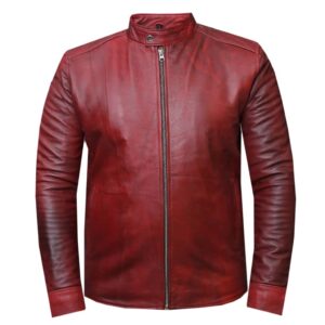 Maroon Leather Jackets for Men available at Fashion Clinik in Wandegeya Kampala