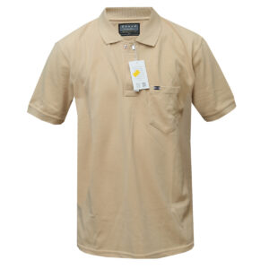 Beige Otaya Polo T-Shirt with Pocket. Men's Casual Wear in Kampala Uganda -L,XL,XXL