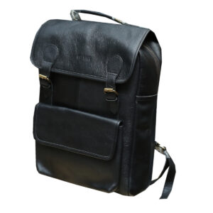 Black Leather Backpack
