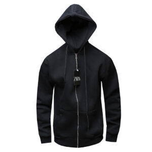 Black Hoodie - Zip Up Hoodie