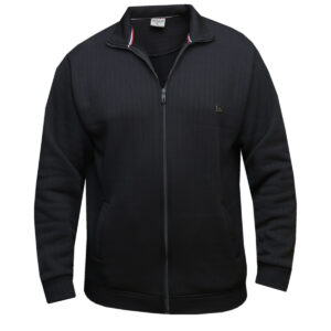 Black Zipup Sweater Jacket - Full Collar