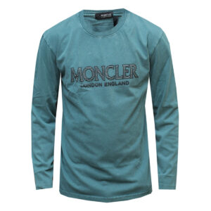 Blue Moncler T-Shirt - Long Sleeved T-Shirts for Men