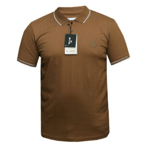 Brown John Berg Polo T-Shirt - Men's Casual Wear T-Shirts available at Fashion Clinik in Wandegeya Kampala