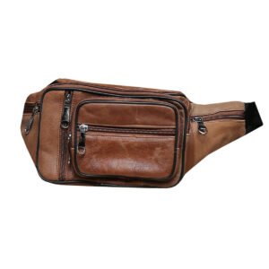 Brown Waist Bags with multiple compartments - Fanny Packs