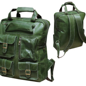 Green Leather Backpack - High Quality Leather Bags in Kampala Uganda