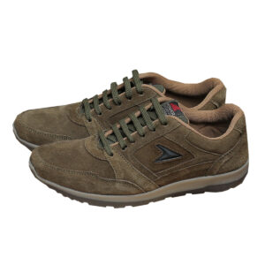 Greenish Brown Suede Sneaker Shoes for Men
