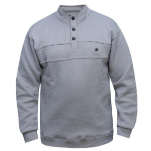 Grey Quarter Button Sweater