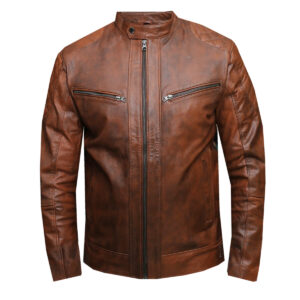 Brown Leather Jacket for Men