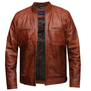Brown Leather Jacket for Men.