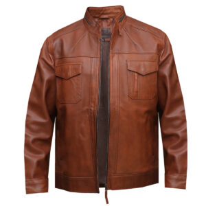 Brown Leather Jacket for Men
