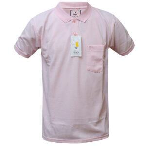 Pink Otaya Polo T-Shirt with Pocket - L,XL,XXL