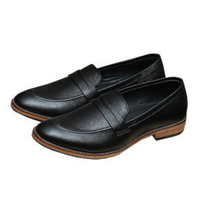 Home 29 Premium Black Penny Loafer Shoes - Loafers for Men