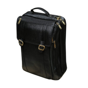Versatile BLACK Leather Bag - Multipurpose Leather Bag