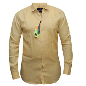 Banana Yellow Plain Colour Long Sleeved Linen Shirt