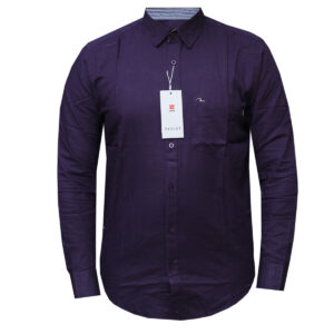 Dark Purple Long Sleeved Casual Shirt for Men