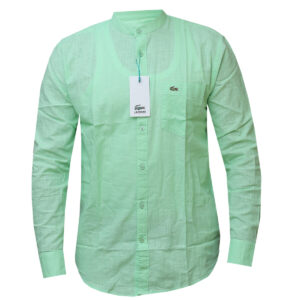Lacoste Green Collarless Long Sleeved Shirt