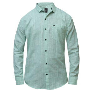 Long Sleeved Green Striped Shirt