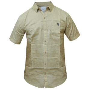 Plain Colour Linen Shirt for Men - Short Sleeved