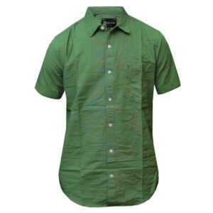 Plain Green Short Sleeved Shirt for Men