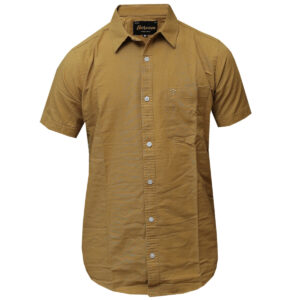 Plain Mustard Short Sleeved Shirt for Men