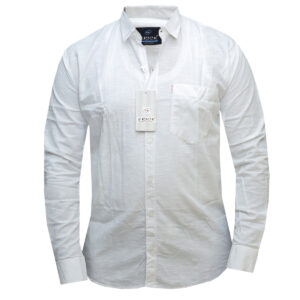 White Linen Shirt - Men's Long Sleeved White Shirts