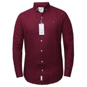 Al Ghafa Maroon Shirt - Mens Casual Shirts for a Smart Gentle Casual Look