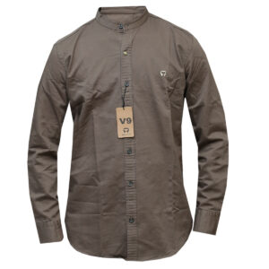 Collarless Shirt for Men - Long Sleeved - No Patch