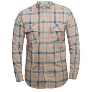 Double Pocketed Checkered Long Sleeved Shirt for Men