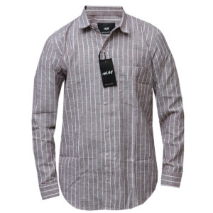 Faded Lavender Shirt with little white stripes