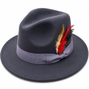 Home 61 A classic wool felt fedora hat- Unisex Hats
