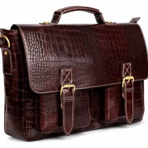 Brown Leather Office Bag - Laptop Bags