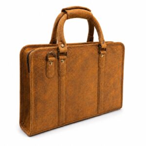 Brown Suede Briefcase - Office Laptop Bag